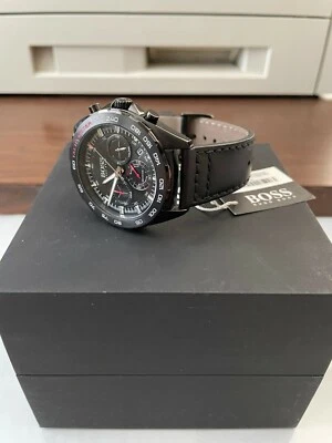 HUGO BOSS 1513662 CRONÓGRAFO HOMBRE ESFERA NEGRA FECHA CORREA CUERO NEGRO Foto 1 de 4