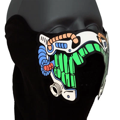 Leuchtende Fantasy Science Fiction LED Maske Fest Party Kostüm Filmmasken Movie - Bild 1 von 4