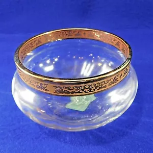 Neu Lenox kleine Kristallschüssel 24K Gold Rand Herbst Rose Schüssel Süßigkeiten Schüssel Neu mit Etikett 4,75" - Bild 1 von 7