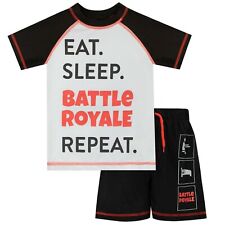 Battle Royale Slogan Gaming Swim Set Swimming Costume Swimwear T-Shirt Shorts