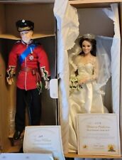 Ashton Drake Princess Kate Bride Porcelain Doll & Prince Williams Royal 