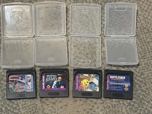 4 Lot Sega Game Gear Games Sonic 2, Blackjack, Pac Attack and Battleship - Picture 1 of 6