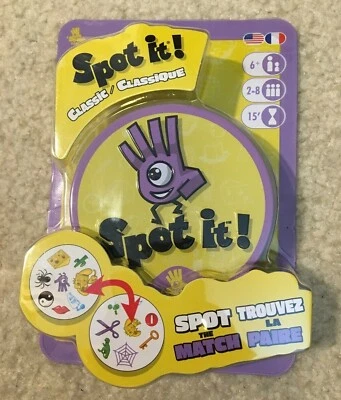 Spot It! Classic 5 Games in 1 Spot the Match Tin Can Zygo Matic Dobble NEW - Image 1 of 4