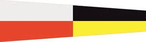 Aufkleber Signalflagge Zahlenwimpel 9 Autoaufkleber 13,5 x 4 cm Sticker Kontur - Bild 1 von 1