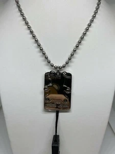 Collana D&G Dolce e Gabbana con Catena a Pallini e Pendente con Piastra, Orsetto - Foto 1 di 6