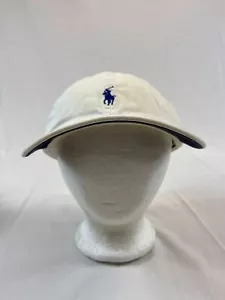 Polo Ralph Lauren Baseball Cap Buckleback Hat Leather Strap White Casual Wear - Picture 1 of 10