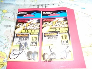 2 PACKS OWNER FLASHY SWIMMER 1/0 1/8 OZ WEIGHTED 4164-021 TWISTLOCK 4 NEW HOOKS - Picture 1 of 1