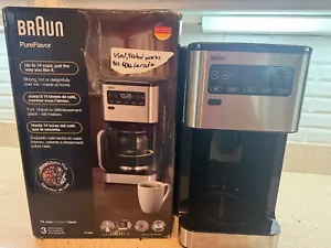 Braun Pure Flavor KF5650 14 cup Coffee Maker Brew Choice Plus Fast Brew USED - Picture 1 of 4