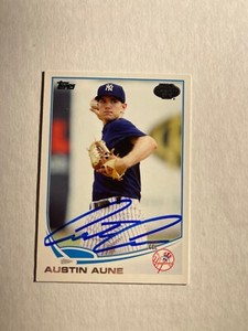New York Yankees AUSTIN AUNE Signed Card