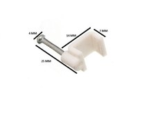 Weiß Twin und Kabel Stahlcord Klammer 1.5 mm Packungsgröße 2400