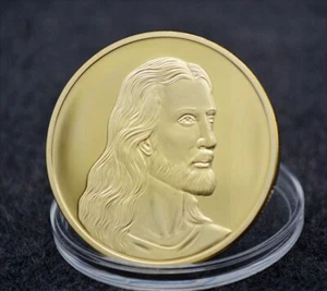 10 PIEZAS Moneda Fe Gran Recuerdo Religioso Chapado en Oro Jesucristo Última Cena - Imagen 1 de 17