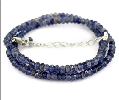 COLLAR de 18" con cuentas facetadas de rondelle de piedras preciosas naturales AAA de 3-4 mm Foto 1 de 4