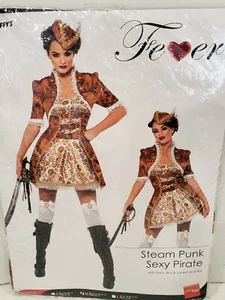 NOS Adult Women's SEXY PIRATE Steam Punk Halloween Costume -Sz M 10-12 -Smiffy's - Picture 1 of 8
