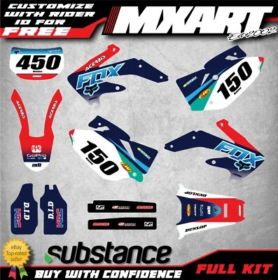 Kit de gráficos Honda FOXY ESTILO HONDA CRF 450 X 2005 - 2016 calcomanías kits de pegatinas Foto 1 de 2