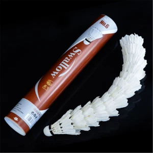 12 pcs Professional Real Feather Premium Shuttlecock Badminton Ball Brown Pack - Picture 1 of 5