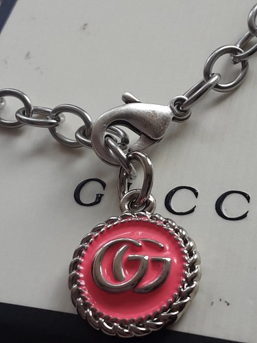 GUCCI Charm vintage autentico logo gg rosa 40 pollici