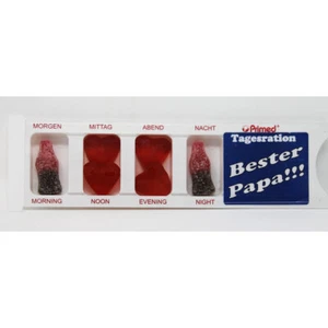 Portapillole Bester Papa Riempito Con Frutta Gengive Scherzo 25g - Bild 1 von 1