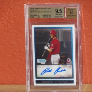 2009 Bowman Chrome Draft Prospects Randal Grichuk Auto Card BGS 9.5 Auto 10. - Picture 1 of 3
