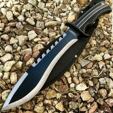 16.5" Knife Black Stainless 3CR13 Steel Hunting Knife Machete with