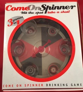 Drinking Game Come On Spinner Up To 6 Players 3 Games Shot Glasses Arrow Spinner - Bild 1 von 1