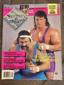 WCW Wrestling Magazine May 1992 STING Flyin’ Brian POSTER Steiners Dustin Rhodes - Picture 1 of 24