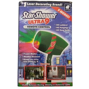 Star Shower Ultra 9 Outdoor Holiday Laser Light Show with Remote, Open Box - Picture 1 of 10