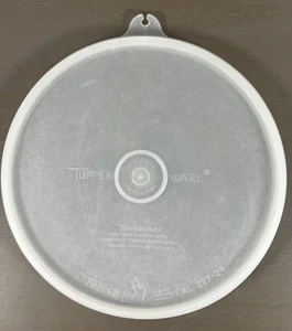 Vintage Tupperware Ersatz Deckel Dichtung klar Kreis rund 227-24 6" C Tab GUC - Bild 1 von 6