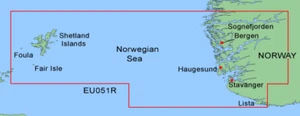 Garmin BlueChart Data Card - MEU051R Lista Sognefjorden Norway GPSMAP 2210,3005C - Picture 1 of 3