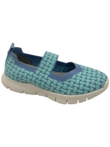 Bernie Mev Multi-Knit Slip-On Charm Weave Aqua/Blue - Picture 1 of 3