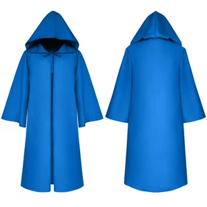 Kids Unisex Robe Gothic Cape Festival Hooded Cloak Christmas Knight Costume - Picture 1 of 71