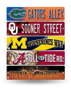 NCAA College Street Sign - 3.75" x 16" - Pick your school!! - Picture 1 of 36