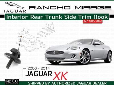 Gancho de ajuste lateral interior-trasero-baúl JAGUAR OEM 2007-2015 XKR C2P3823 Foto 1 de 3