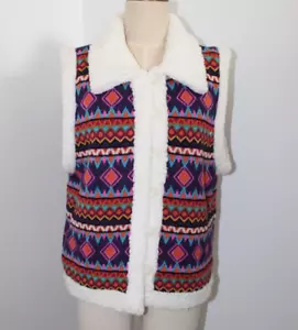 NWT Johnny Was Biya JWLA 3J Workshop Yuya Sherpa Reversible Vest Alpaca Blend XL - Picture 1 of 7