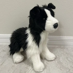 Douglas 16" Chase Border Collie Dog Plush Stuffed Animal Black Cuddle Toy NWOT - Picture 1 of 11
