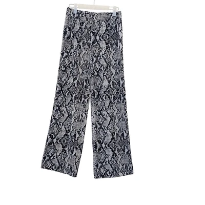 Принт из змеиной кожи INC International Concepts без застежек широкая штанина черный желтовато-коричневый размер XS - Изображение 1 из 3