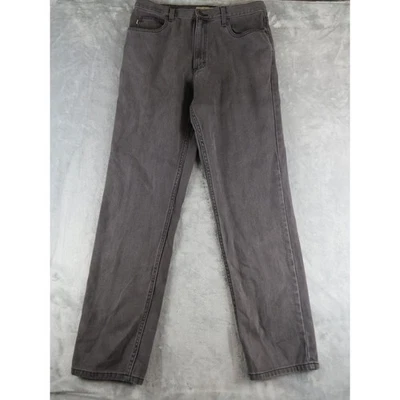 Pantalones de mezclilla informales de algodón gris 34x34 de corte clásico LL Bean para hombre Foto 1 de 4