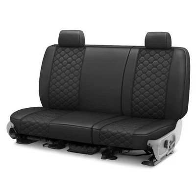 For Lexus IS200t 16-17 Seat Cover Faux Leather Honeycomb Quilted 2nd Row Black - Image 1 of 2