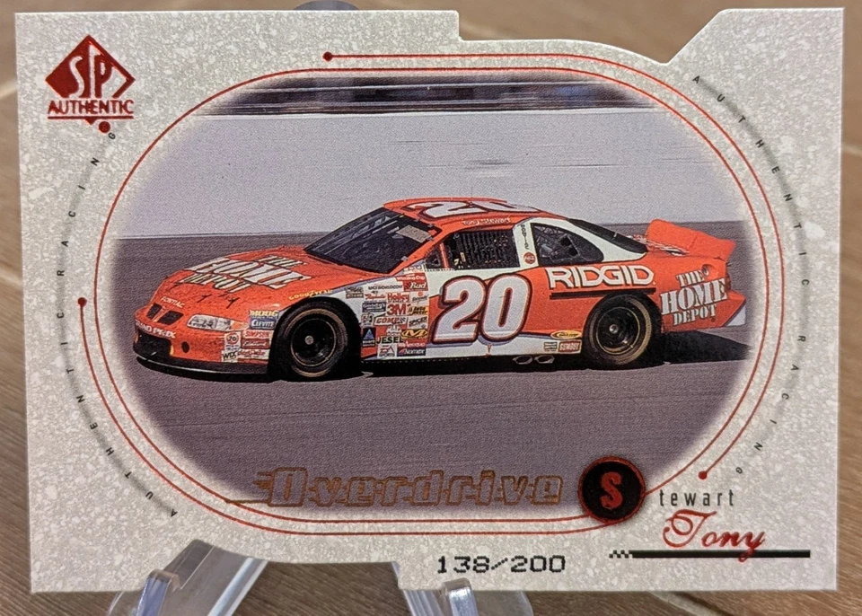 1999 Upper Deck SP Authentic Car Overdrive Red Die-Cut 138/200 Tony Stewart - Image 1 of 1