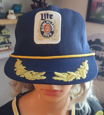 Sombrero snapback vintage años 80 lite beer club capitán nuevo sin etiquetas osfa Foto 1 de 4