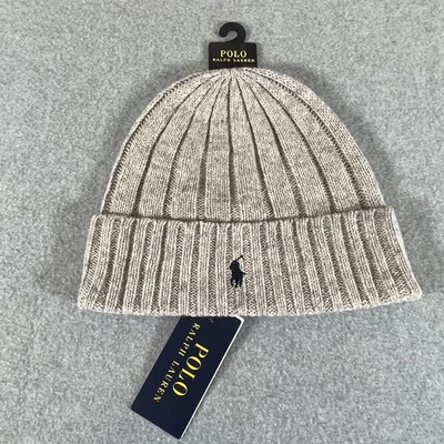 Polo Ralph Lauren Men's Size O/S Grey Signature Grey Wool Blend Cuffed Beanie - Image 1 of 4