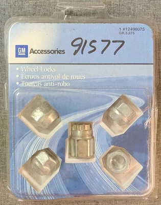 Cerraduras de rueda OEM GM 12498075 caja abierta accesorios originales Cadillac Chevrolet Foto 1 de 3