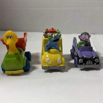 Playskool Sesame Street Muppets Die Cast 1981-1982 Big Bird, Cookie Monster, Count Foto 1 de 4