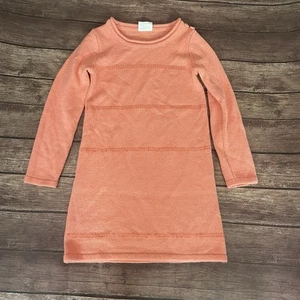 Girl’s Crazy 8 Salmon Knit Sequin Dress S 5-6 SEE NOTES - Picture 1 of 6