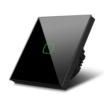 Glas Touch Lichtschalter Wandschalter mit farbwechselnder LED Beleuchtung - Bild 1 von 4