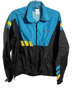 HIND Sz L Vintage 90s Activewear Vented Jacket Mens Neon Yellow Black USA - Picture 1 of 12