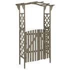 with Gate 116x40x204  Grey Solid Firwood R7M7