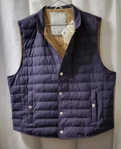 2250$ BRUNELLO CUCINELLI MENS LIGHTWEIGHT OUTWEAR DOWN VEST SZ:US XL/54 EU - Picture 1 of 16