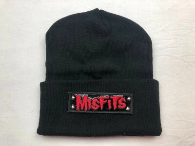 Nuevo gorro tejido negro parche con logotipo Misfits Foto 1 de 2
