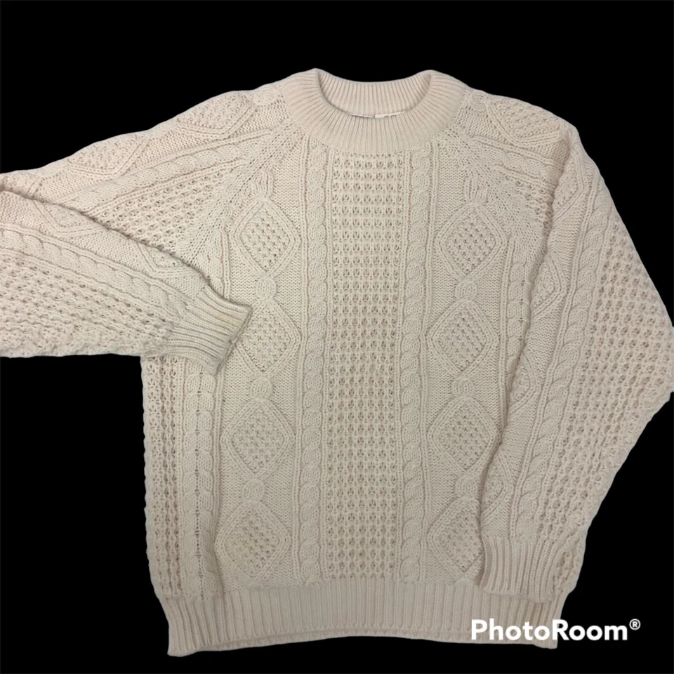 Suéter De Colección Años 80 Patricio Hombres Crema Marfil Cable Tejido Invierno PESCADOR M Foto 1 de 4