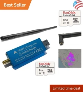 Complete ADS-B Tracking Station: Blue R820T2 SDR, Antenna & Industrial MicroSD - Picture 1 of 11
